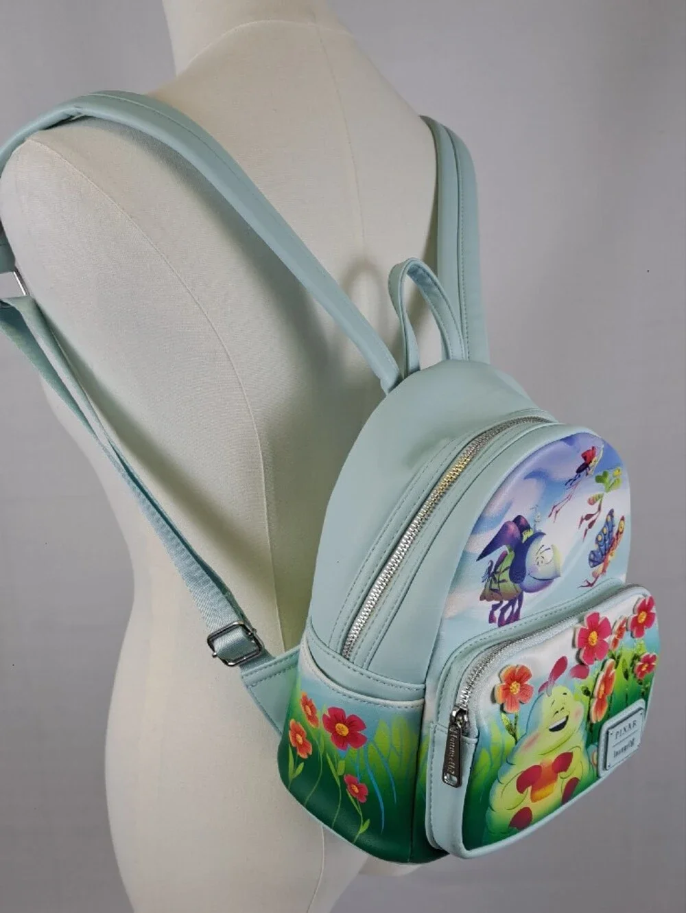 Loungefly x Pixar A Bug’s Life Mini Backpack Earth Day Colorful Floral Kidcore